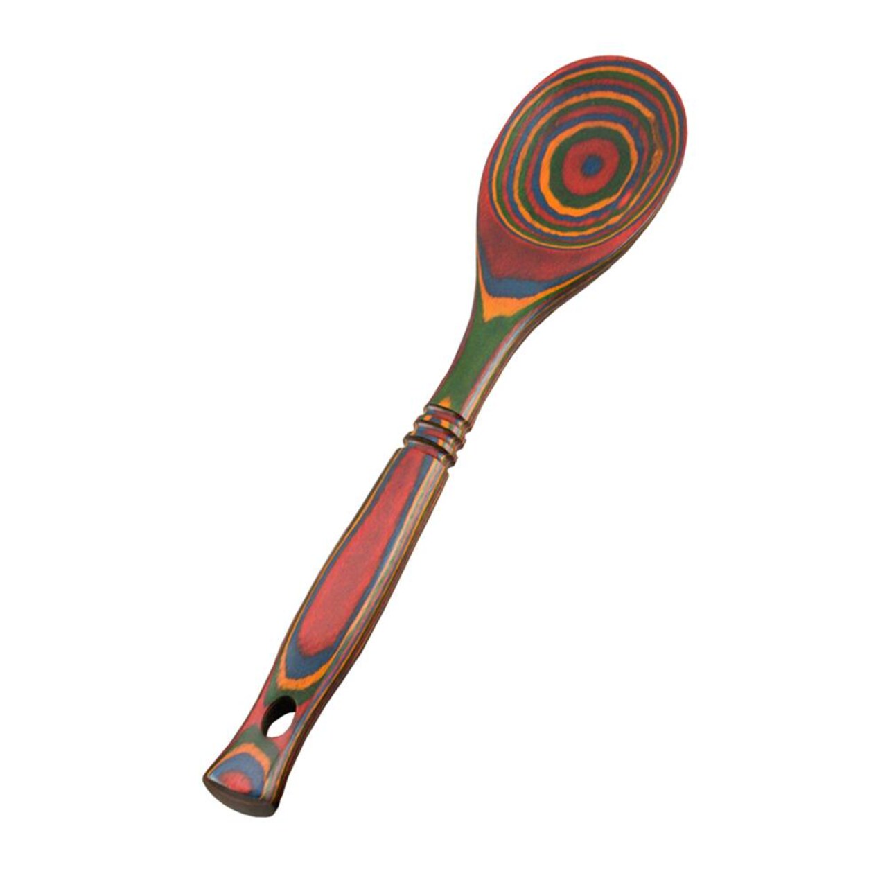 Pakkawood Wooden Cooking Spoon, Colorful and Durable 12 Inch Spoon, Stain Odor and Heat Resistant